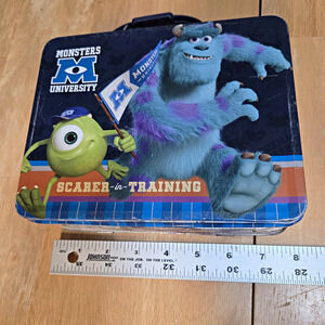 Disney Pixar Monsters University Metal Lunch Box Tin Sulley Mike Collectible